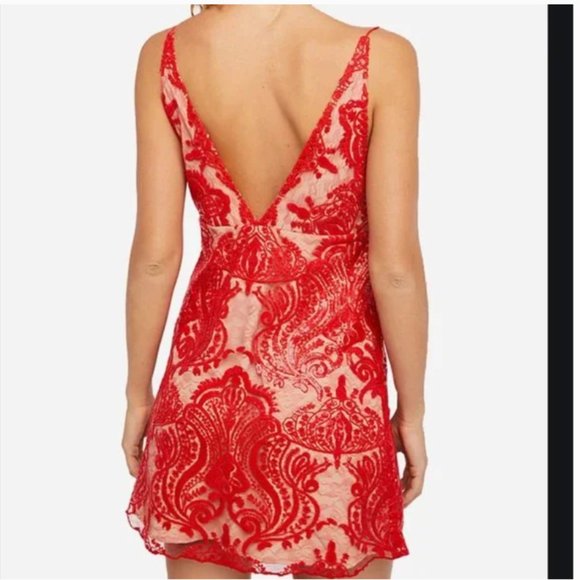 ⭐️ Embroidered Tapestry V Neck Low Cut Boho Peasant Hipster Hippie Mini Dress - Picture 5 of 10